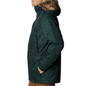 Winter Hooded <b>Men</b> Parka <b>Jacket</b> With Fur Trim Adjustable Drawstring Waist And <b>Warm</b> Inner Lining For Outdoor Use - Product Image 3