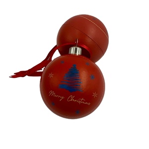 Décoration d'arbre de boule de Noël personnalisée en bagasse écologique Papier biodégradable fabriqué en naturel Remplacer la boule d'impression à suspendre en plastique - Product Image 5