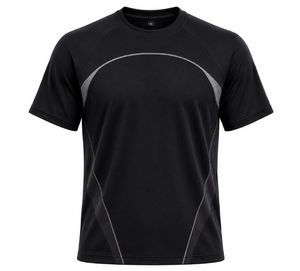 T-shirts décontractés pour hommes, personnalisés, écologiques, à col rond, à manches courtes, avec motif géométrique imprimé par transfert thermique sur le devant, 100% coton - Product Image 5