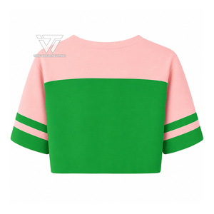 Alfa Griega Personalizada |   Kapa |   Camiseta de Jersey a Rayas de Algodón Orgánico con Encaje de la Hermandad Alpha - Product Image 2