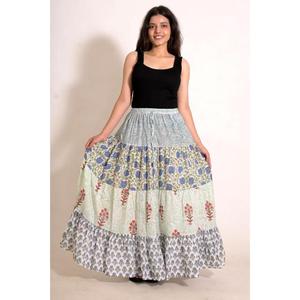 Bohemian Cotton <b>Patchwork</b> Long <b>Skirt</b> Handmade Maxi <b>Skirt</b> Hippie Ethnic Festival Wear for Women - Product Image 3