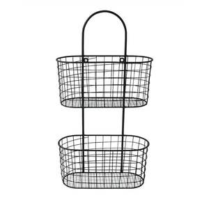 Panier mural en métal sur mesure, idéal pour le rangement des fruits et légumes et l'organisation murale de la cuisine - Product Image 1