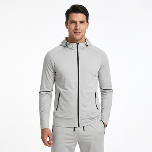 Conjunto Deportivo Gris para Hombre con Sudadera con Capucha y Cremallera Completa, Bolsillos Laterales y Pantalones a Juego, Ropa Deportiva Informal, Transpirable y Ligera para Invierno - Product Image 6
