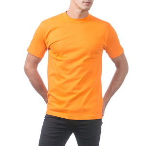 <b>Men</b> <b>Yellow</b> Slim Fit Solid Round Neck Pure Cotton T <b>Shirt</b> Chest Pocket - Product Image 5