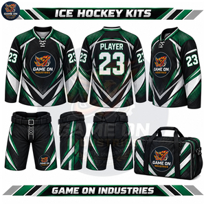 Ensemble de maillot de hockey sur glace, kit uniforme complet, tenue d'équipe professionnelle, maillot en polyester respirant, pantalon, chaussettes, personnalisation OEM ODM, vente en gros - Product Image 5