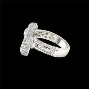 Anillo de Compromiso, Boda o Aniversario de Lujo en Plata de Ley 925 con Corte Brillante y Engaste Pavé Unisex - Product Image 5