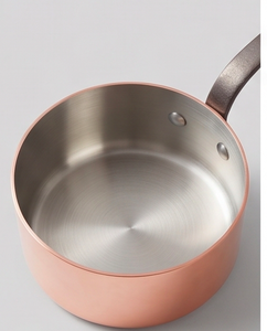 Copper Sauce <b>Pan</b> With Stainless Steel Lining <b>And</b> Iron Handle Durable Dishwasher Safe For Gas Use <b>And</b> Induction Cooker Use - Product Image 3