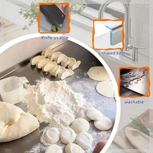 Tabla de Cortar XXL de Acero Inoxidable 304 Antideslizante y Resistente al Moho! Tablas de Madera Resistentes, Libres de Moho, Aptas para Alimentos, Fáciles de Cortar - Product Image 4