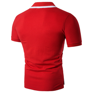 เสื้อโปโลแขนสั้นผู้ชาย ผ้าฝ้าย 100% ทรงเข้ารูป สวมใส่สบาย รับทำโลโก้ OEM แบรนด์ส่วนตัว ขายส่ง ผู้ผลิต ผู้จัดจำหน่าย - Product Image 2