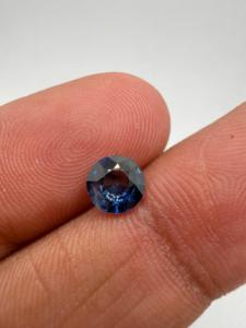 Zafiro Azul Real Natural de 6MM, Gema Suelta Redonda de 1.05CT, Origen Ceilán, para Joyería Personalizada, Efecto de Color Zehra - Product Image 5
