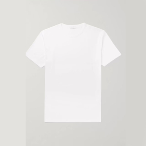 Camiseta Blanca Lisa para Hombre, 100% Algodón, Suave, Transpirable, Cuello Redondo, Informal, Cómoda para Uso Diario - Product Image 2