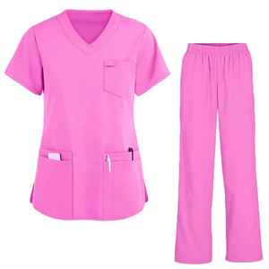 Half Sleeve Half Zip Stylish Top Medical Hospital <b>Scrubs</b> Summer Women Unisex Nurse <b>Uniforms</b> <b>Scrub</b> Sets with screen print - Product Image 4
