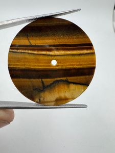 หน้าปัดนาฬิกาไทเกอร์อายธรรมชาติ ด้านหลังแบน ขนาด 34 มม. หนา 0.6 มม. ขัดเงาด้านเดียว - Product Image 4