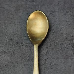 Juego de 2 Cucharas Kansa 100% Puras de 17 cm, 55 g Cada Una, Utensilios Tradicionales Indios de Bronce para Rituales, Ceremonias y Uso Diario - Product Image 3