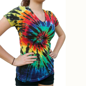 Camiseta Tie Dye de Algodón de Alta Calidad, Diseño Personalizado, Artículo Más Vendido, 100% Algodón, Camiseta para Mujer - Product Image 3