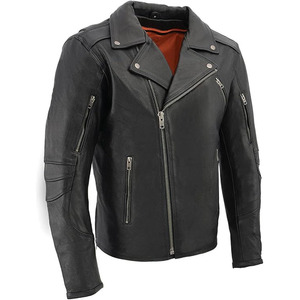 SAMROZ SPORTS UMen's Premium Leather <b>Motorcycle</b> Classic MC Style Rider <b>Jacket</b> - Product Image 1
