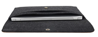 Housse pour ordinateur portable en feutre gris anthracite 17 pouces - Étui de protection fin et élégant pour MacBook / Dell / HP (Dimensions extérieures : 17,9 pouces x 12,5 pouces)