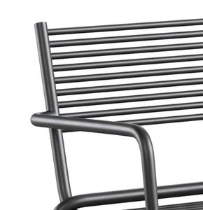 Modern Outdoor Aluminum Dining Chair for Hotel Patio Restaurant Garden Backyard, Weather Resistant Metal Frame <b>Seating</b> - Product Image 3