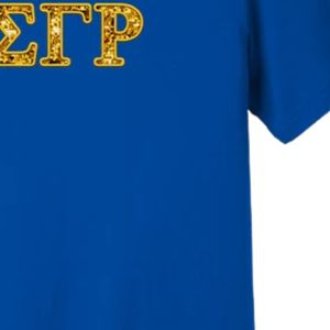 Camiseta con Estampado de Lentejuelas con Letras Griegas Personalizadas, Camiseta Gráfica con Bordado Brillante para Mujer, Manga Corta, Estilo Casual, Ropa Urbana Universitaria - Product Image 5