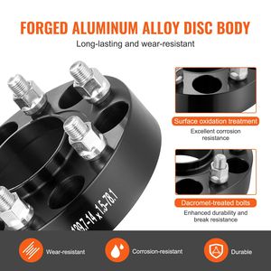 Espaciadores de Rueda Forjados de 6 Hoyos 1.5'' 6x5'' Hubcentric M14 X1.5 con Pernos de 78.1mm para Vehículos 1995-2020 - Product Image 5