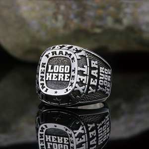 Anillo de Graduación Universitario BOJ MCollege 006 Personalizado en Plata con Diamantes, Unisex, Certificado por GIA, Micro, Bajo Precio - Product Image 3