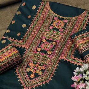 Nieuwe collectie zomerkleding uitverkoop Pakistaanse topverkopers 3-delige Salwar Kameez ongestikte Lawn stof damespak - Product Image 3