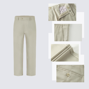 Pantalones de Golf Casuales de Lona con Logotipo Personalizado, Rectos, Lisos, Transpirables, de Cintura Media, Ligeros, para Hombre - Product Image 5