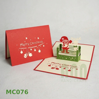 Tarjetas de Felicitación Navideñas de Alta Calidad con Diseño de Ángel Estilo Japandi, Corte Láser 3D Personalizado, Multicolor, Papel de Transferencia Térmica