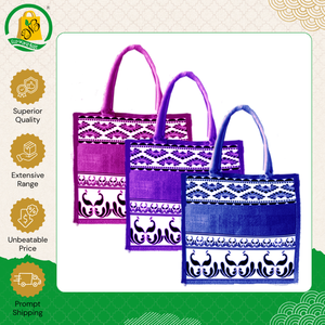 Bolsa de Compras de Yute Ecológica de la Mejor Calidad, con Impresión Moderna y Asa de Cinta de Algodón, de Venta Global - Product Image 5