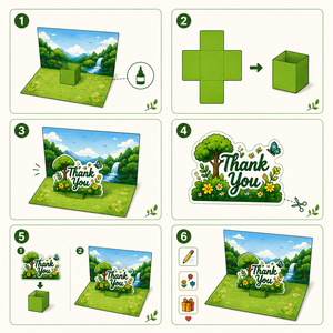 Custom DIY 3D Pop Up Card Kit Wholesale Handmade 3D Greeting Card Manufacturer OEM ODM <b>Paper</b> Craft Factory Educational Craft - Product Image 4