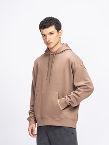 Sudadera con Capucha Unisex Gris Oscuro, Ajuste Personalizado, Poliéster/Algodón, Felpa Francesa, Informal, Color Sólido, Transpirable, para Invierno - Product Image 4