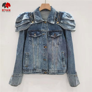 Veste en jean personnalisée Ryan Pro Gear pour femmes, tissu respirant et confortable avec logo personnalisé, design OEM - Product Image 2