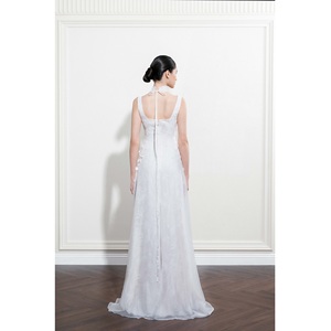 Vêtements de haute couture, robes élégantes décontractées, support ODM, robe longue LUMINA SHEER sans manches, robe maxi A-line, robes de cérémonie pour femmes - Product Image 5