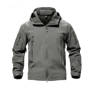 2024 Custom Men's Softshell <b>Jacket</b> <b>Waterproof</b> Long Winter Stand Collar Windbreaker Zipper Closure <b>Thin</b> Coated Casual Style - Product Image 4