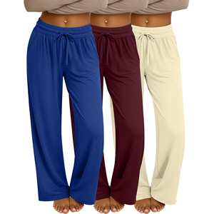 Pantalones Deportivos de Mujer Estilo Vintage con Cordón en la Cintura, Pantalones de Chándal de Forro Polar Lisos con Estampado Personalizado - Product Image 2