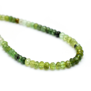 ลูกปัดทัวร์มาลีนสีเขียวเกรด AAA+ ขนาด 4 มม.-5 มม. ทรงเหลี่ยม รอนเดลล์ จากเหมืองคาลาบาร์ ลูกปัดพลอยทัวร์มาลีนธรรมชาติหลากสี สำหรับทำเครื่องประดับ - Product Image 2