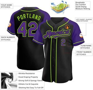 Maillot de baseball personnalisé imprimé, col montant, tissu mesh, manches courtes, respirant, séchage rapide, nom et numéro d'équipe, ensemble uniforme adulte OEM - Product Image 5