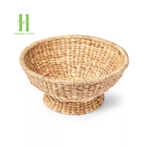 Customizable Eco-Friendly Boho Style <b>Water</b> Hyacinth Tray Basket Storage Bowl Serving Food <b>Container</b> OEM From Vietnam Factory - Product Image 5