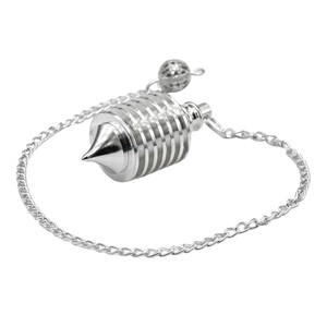 Pendentif Feng Shui vertical en argent massif en spirale pour la guérison énergétique, la divination et l'art écologique - Vente en gros - Product Image 3