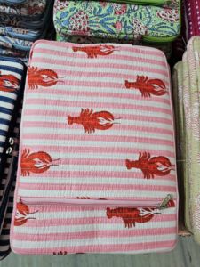 Handmade Printed Cotton <b>Laptop</b> Sleeve 14 Inch Durable Quilted Protective Fabric <b>Laptop</b> Cover Wholesale Supplier Export OEM B2B - Product Image 2