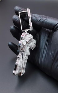 Colgante con diseño de dibujos animados, Moissanita VVS, Plata de ley 925, Bañado en rodio, Joyería de moda de lujo estilo Hip Hop y Streetwear - Product Image 3
