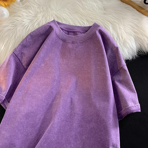 เสื้อยืดคอกลมแขนสั้นผู้ชายทรงโอเวอร์ไซส์ สีเหลือง ผ้าฝ้าย 100% พิมพ์ลายตัวอักษร สวมใส่สบาย แห้งเร็ว - Product Image 6