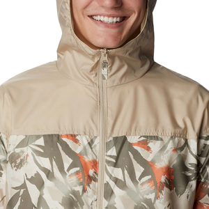 Wholesale Men's Blue Camouflage Print Hooded <b>Waterproof</b> Windbreaker <b>Jacket</b> Zip Front Outdoor Wear Regular Fit 100% Polyester - Product Image 5