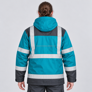 Casual Fashion <b>Reflective</b> Waterproof Safety Work Wear <b>Jacket</b> For <b>Men</b> Yellow Security With Shipment And Delivery Workwear <b>Jacket</b> - Product Image 6