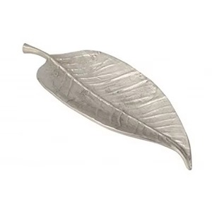 Plat à nourriture en aluminium de qualité supérieure, design avantageux, couleur argent, plat à collation en forme de feuille, best-seller - Product Image 4