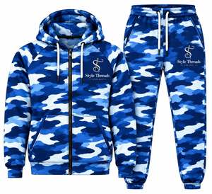 Style Threads <b>Camouflage</b> <b>Tracksuit</b> Set Full Sleeve Zipper Hooded Casual Wear for Adults with Custom Logo - Product Image 4