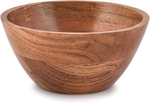 <b>Set</b> Of 3 Natural Acacia Wooden Salad <b>Bowl</b> Round Serving <b>Bowl</b> For Fruit Salad Soup <b>Pasta</b> Home Restaurant Supply Wholesale - Product Image 2