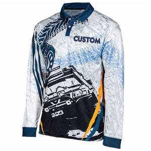 Camisetas de Manga Larga para Hombre con MOQ Bajo, 100% Poliéster, Secado Rápido, Protección UV, Logotipo Personalizado Impreso, Jersey para Pesca al Aire Libre - Product Image 2