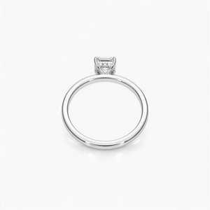 แหวนเพชรหมั้นทรง Asscher 1 กะรัต และทรงกลม 0.06 กะรัต ทองคำแท้ 10K 14K 18K สีทอง ความใส E Clarity VVS เครื่องประดับชั้นดี - Product Image 4