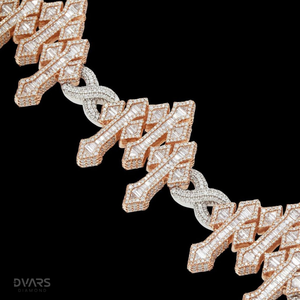 Pulsera VVS1 Chrome Infinity Link con Moissanita de Corte Brillante, Pasa el Test de Diamantes, Plata de Ley 925, Lujo, Bañada en Rodio GCI - Product Image 4